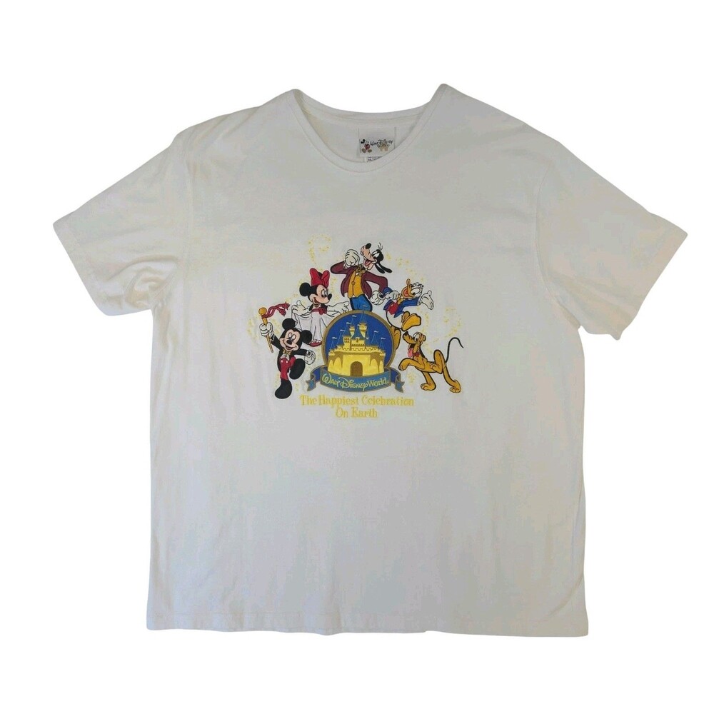 Walt Disney World T-Shirt XXL The Happiest Celebration On Earth Embroidered EUC - Picture 1 of 6